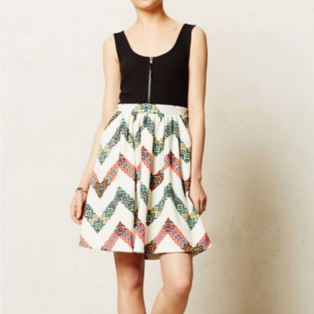 ANTHROPOLOGIE Maeve Chevron Dress